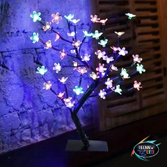 Arvore Cerejeira 48 Led Bivolt Rgb Abajur Flor - comprar online