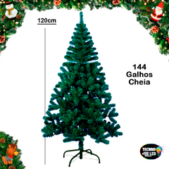 Árvore de Natal Tradicional Pinheiro 1,20cm Verde 144 Galhos Cheia