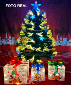 Arvore Natal Fibra Ponta Estrela 120cm Led Rgb Quente Pisca - comprar online