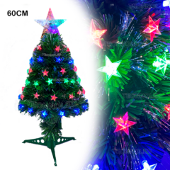Arvore Natal Fibra Com Estrellinhas 60cm Led Rgb 8 Funçao - comprar online
