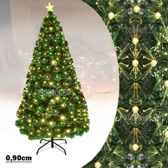 Árvore de Natal Led 0,90cm Fibra Ótica 8 Funções Branco Quente - comprar online