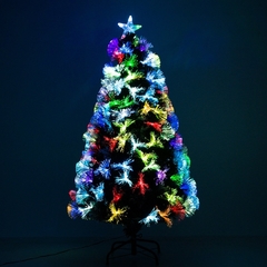 Árvore de Natal Led 1,20MT Fibra Ótica 8 Funções RGB Bivolt - Tecnnoled