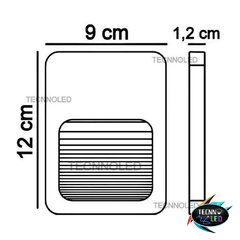 Imagem do Balizador Led 2w 4x2 Branco Quente IP65