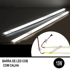 Barra Perfil de Led Cob 12v/24v Branco Frio