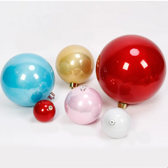 Bola de Natal 6cm Peroladas tubo com 12 peças - Tecnnoled