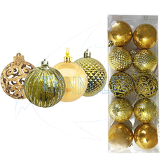 Bola de Natal Italia Dourado 10 Peças 6cm na internet
