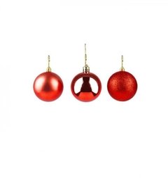Bola de Natal Lisa Vermelho 10 Peças 5cm Enfeite para Arvore - comprar online