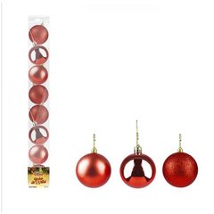 Bola de Natal Lisa Vermelha 8 Peças 6cm Enfeite para Arvore - comprar online