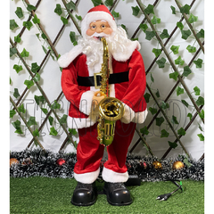 Imagem do Papai Noel 60CM Com Saxofone Dançante Musical Decoração Natal Bivolt
