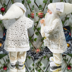 Boneco Papai Noel 45cm Roupa Branca Enfeite para Natal P01 - loja online