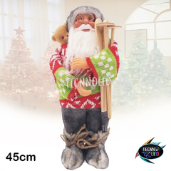 Boneco Papai Noel 45cm Roupa Colorida Enfeite para Natal P06