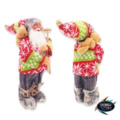 Boneco Papai Noel 45cm Roupa Colorida Enfeite para Natal P06 - comprar online