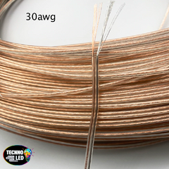 Cabo duplo fio bicolor paralelo 30awg polarizado rolo com 100ts - comprar online