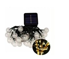 Cordão Solar Bolinha 50 Leds 7m Branco Quente - comprar online