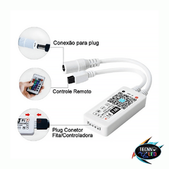 Controladora E Controle 24 Teclas Wi-fi Fita Led Rgb - comprar online