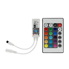 Controladora E Controle 24 Teclas Wi-fi Fita Led Rgb