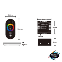 Controladora Rgb Fita Led Controle Sem Fio Touch 12v/24v na internet