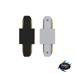 Emenda Plug Conector Reta Preto P/ Trilho Eletrificado - Tecnnoled