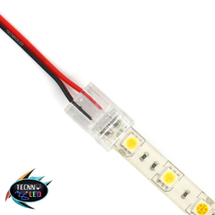 Conector Plug Emenda 2 Vias Para fita de Led 12V Comprido 2 Pontas 10mm 5050 3528 TL-1579 na internet