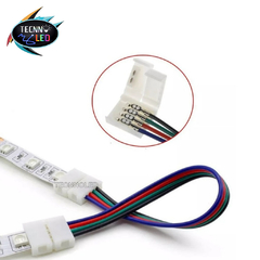 Imagem do Conector Plug Emenda 4 vias para fita de led RGB comprido 2 pontas 10mm TL-1575