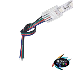 Conector Plug Emenda Pra fita RGB 12V Comprido 4 10mm TL-1584
