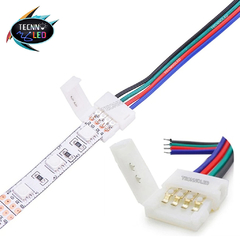 Conector Plug Emenda Pra fita RGB 12V Comprido 4 10mm TL-1584 - comprar online