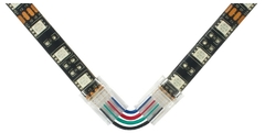 Conector Plug Emenda 4 vias para fita de led RGB Curva 2 pontas 10mm Tipo L TL-1577 - loja online