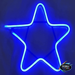 Estrela Luzes Neon Pendente para Decoração 30cm Azul Ip44 110v ou 220v - comprar online