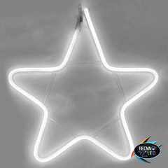 Estrela Luzes Neon Pendente para Decoração 30cm Branco Frio Ip44 110v ou 220v - Tecnnoled
