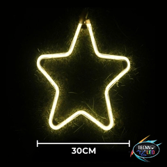 Estrela Luzes Neon Pendente para Decoração 30cm Branco Quente Ip44 110v ou 220v na internet