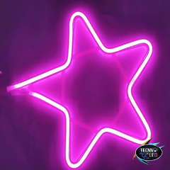 Estrela Luzes Neon Pendente para Decoração 30cm Rosa Pink Ip44 110v ou 220v na internet