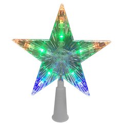 Ponteira para Árvore de Natal Estrela RGB com Leds Super Brilho