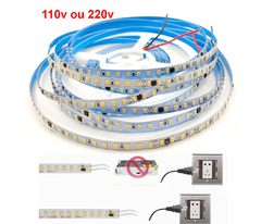 Fita Led 3528 Dupla 120l por Metro Ip44 Branco Frio 120w liga direto na tomada - Tecnnoled