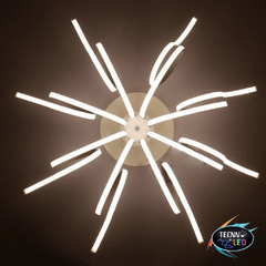 LUSTRE PLAFON LED MEDUSA MODERNO NEON BRANCO FRIO 8 LEDs na internet