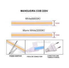 Mangueira Led Cob Branco Quente 220v - loja online