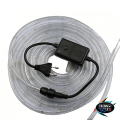 Mangueira Led Redonda 12mm RGB Com Controladora 8 Funções