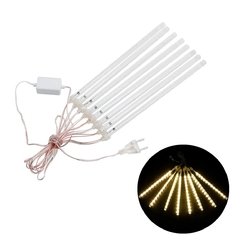 Tubo LED Chuva Meteoro Snowfall Branco Quente Bivolt Impermeável