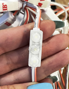 Módulo Led SMD 2835 Micro com 3Led 12v 1,5w IP65 3cm Branco Quente 3500k Para Letra Caixa na internet