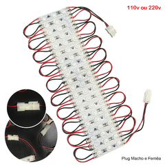 Modulo LED Smd 2835 3led Ip65 liga direto na energia 110v ou 220v Branco Frio na internet