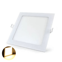 Painel Led Embutir 12w Quadrado Branco Quente bivolt