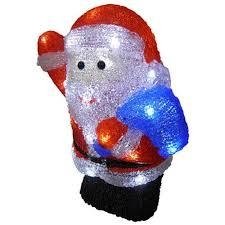 Papai Noel Em Acrilico Iluminado Com 18 Leds Decoraçao Natal - comprar online