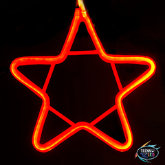 Estrela Luzes Neon Pendente para Decoração 30cm Vermelho Ip44 110v ou 220v