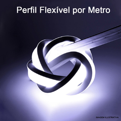 Perfil Flexivel 25mmx14mm Com Silicone IP67 Leitoso Para Fita Led - comprar online