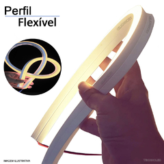 Perfil Flexivel 25mmx14mm Sem Silicone IP20 Leitoso Para Fita Led - comprar online