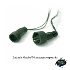 Imagem do Pisca Fixo Macho Femea Led Com 100 Leds 110v Frio 6500k