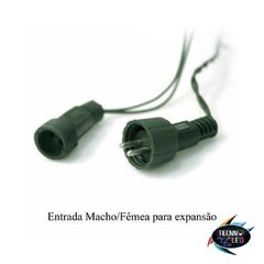 Imagem do Pisca Fixo Macho Femea Led Com 100 Leds 220v Frio 6500k