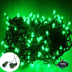 Pisca Fixo Macho Femea Led Com 100 Led 110v Verde - comprar online