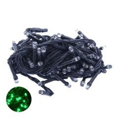 Pisca Fixo Macho Femea Led Com 100 Led 110v Verde