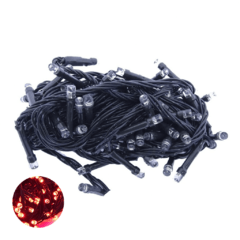 Pisca Fixo Macho Femea Led Com 100 Led 110v Vermelho