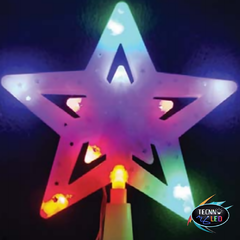 Ponteira para Árvore de Natal Estrela RGB com Leds a pilha - comprar online